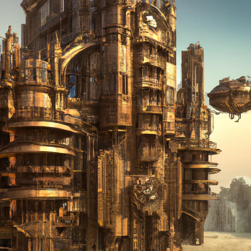 an immense and splendid steampunk fortress, robotic... | OpenArt