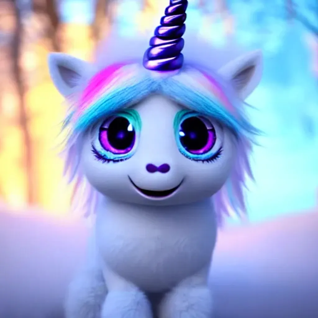 Prompt: 3d fluffy {unicorn}, long flowing mane, cute and adorable, cute big circular reflective eyes, long fuzzy fur, Pixar render, fairy forest background bokeh, unreal engine cinematic smooth, intricate detail, cinematic