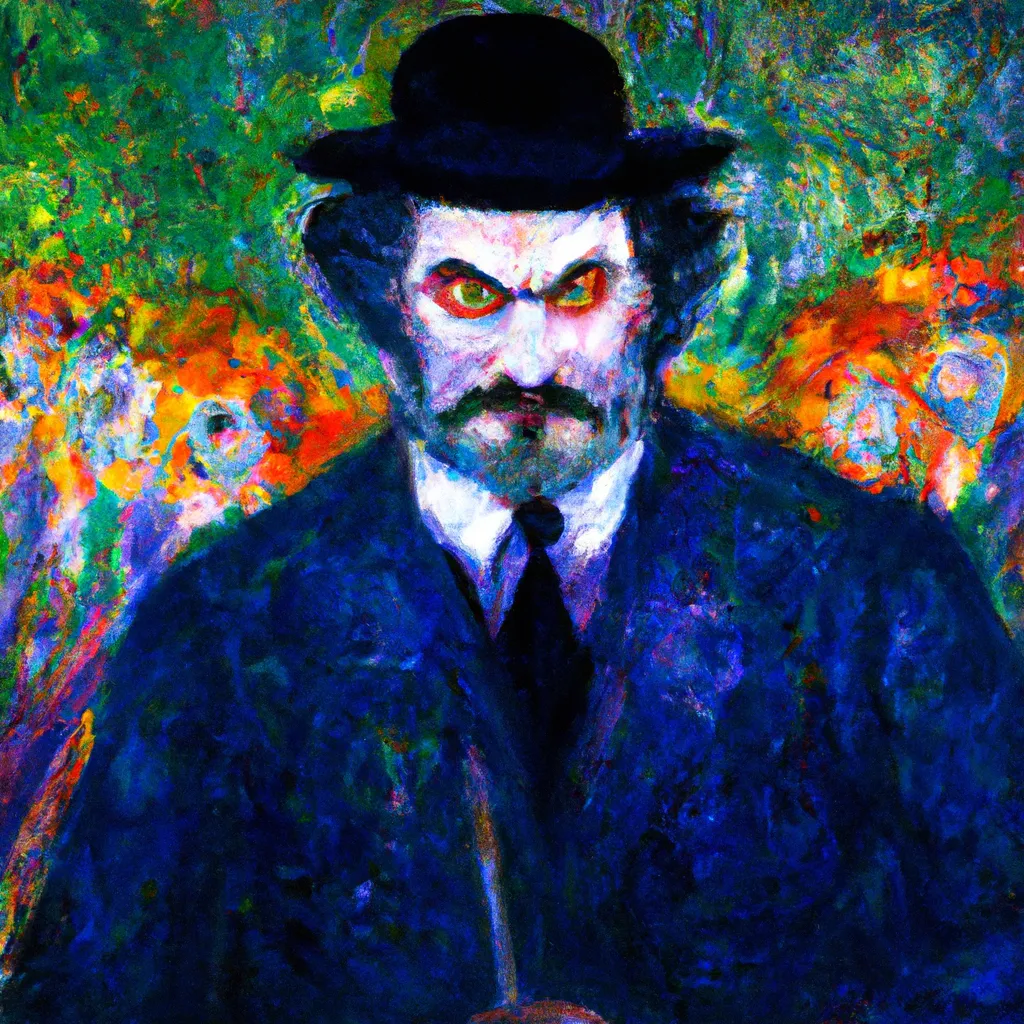 Prompt: The most evil person in the world, Painting by Monet