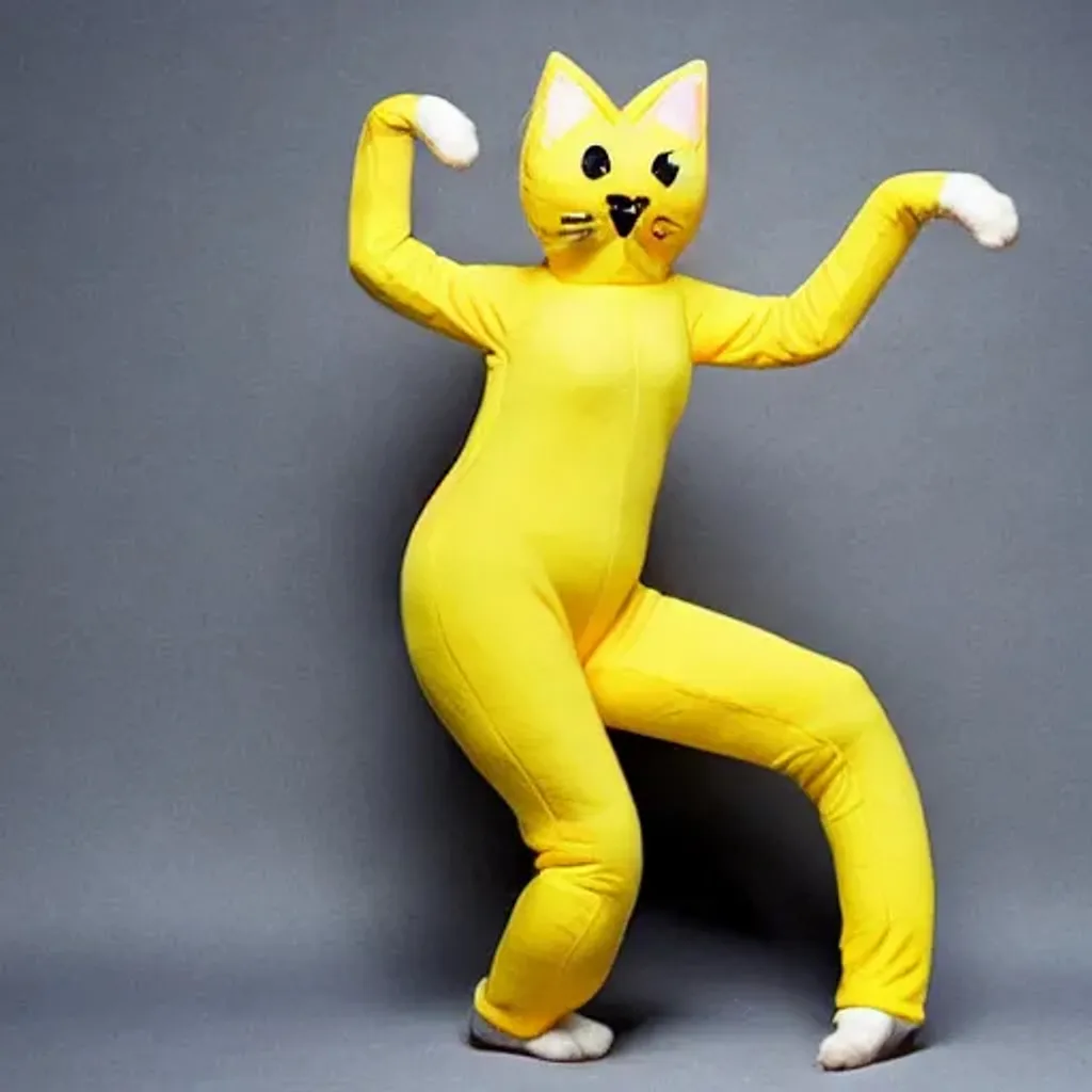 Prompt: Cat in banana suit