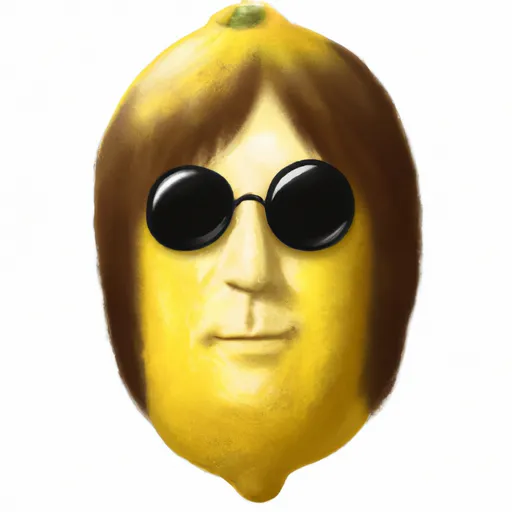 Prompt: John Lennon as a Lemon