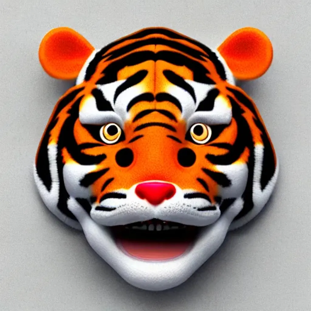 The World's Most Adorable Tiger 3D Rendering · Creative Fabrica