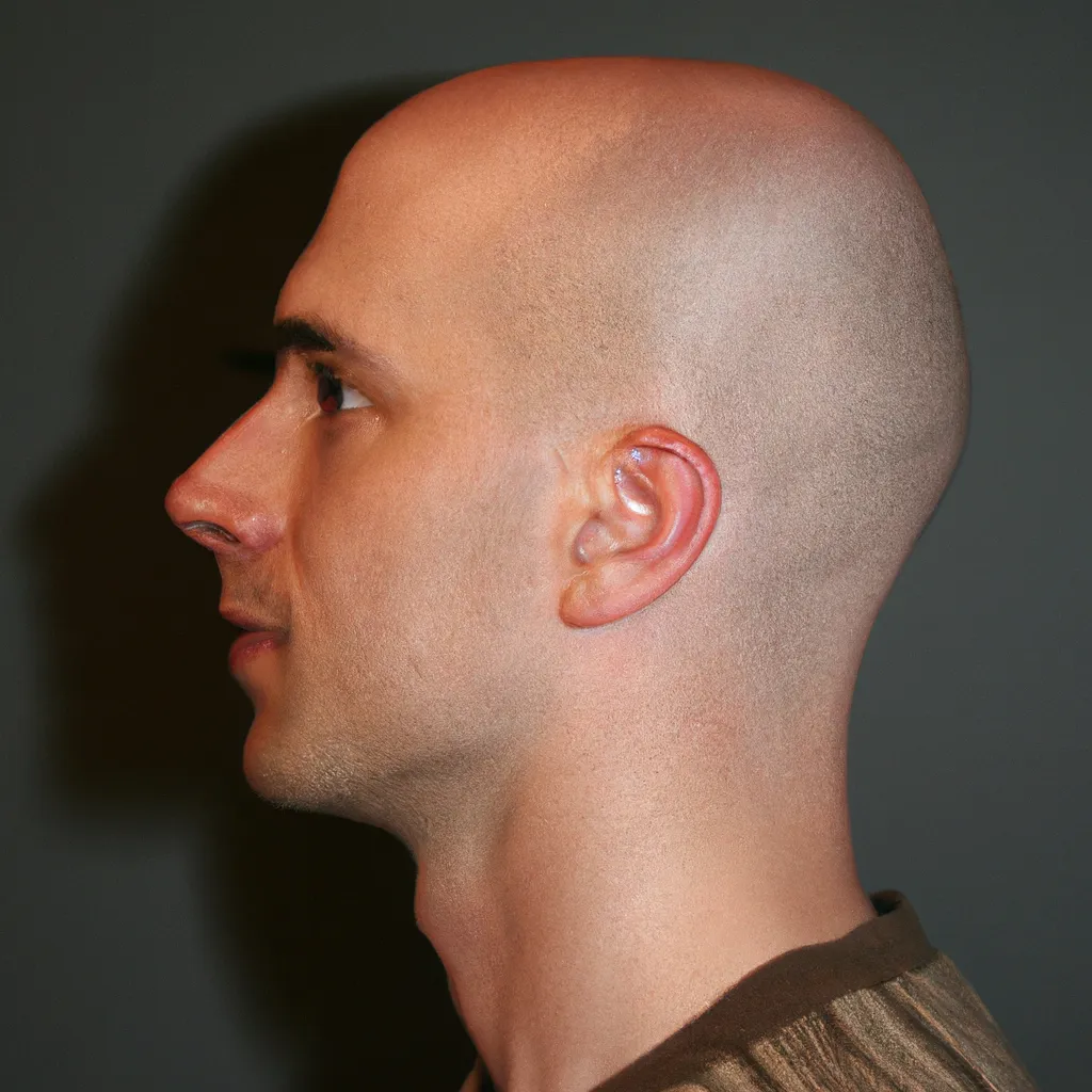 Prompt: Shane Dunbas bald side profile mugshot