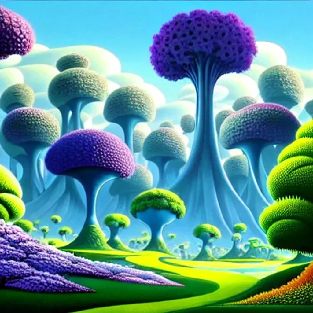 Prompt: Isometric octane render. House of belonging, Flower of forgiveness, impressive surrealist painting by Tim Burton and Sho Murase and eyvind earle.  Architecture advertisements. Esthetic Neighborhoods. Floral explosion. Rich fauna. Organic biopunk. Dystopian wasteland. Bob ross.