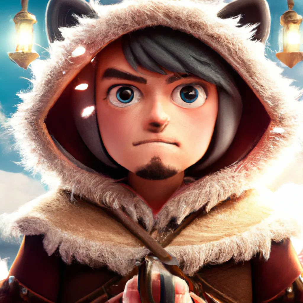 Prompt: a anime movie poster for the anime one piece rendered As key digital Pixar Style visual of a Tiny cute and adorable husky Dungeon Master dressed in fantasy robes, jean - baptiste monge, anthropomorphic, dramatic lighting, 8k, portrait, realistic, fine details, photorealism, cinematic, intricate details, cinematic lighting, photo realistic 8k, 2d visual