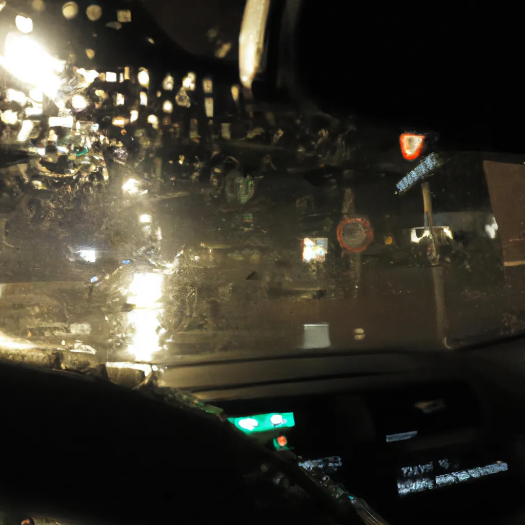 Prompt: Piet's, 8k photo from within a car, Hd, dystopian, ground level, 8k, intricate, Night Time, suspicious activites, by Willem van Veldhuize, raining
