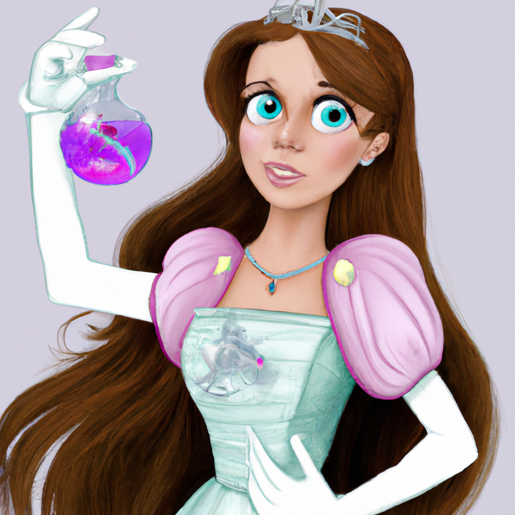 Cartoon Of A Scientist As A Beautiful Disney Princess Openart 