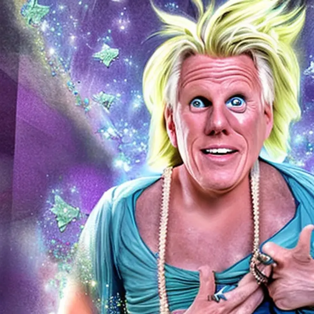 Prompt: Gary Busey as a Disney princess