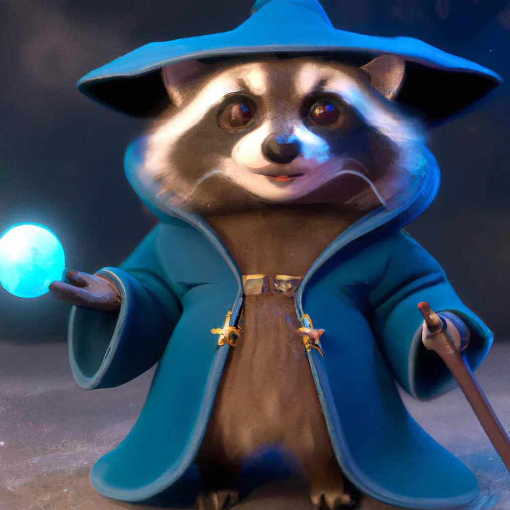 splash art of a cute and adorable ferret wizard, wea... | OpenArt