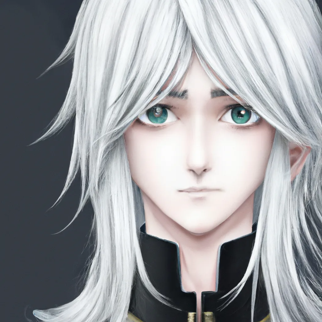 Prompt: 1boy,white hair,long hair,wavy hair,black eyes,anime eyes,clean skin,anime style,sketch,berserk,anime boy,8K,anime digital art,high resolution,white armor