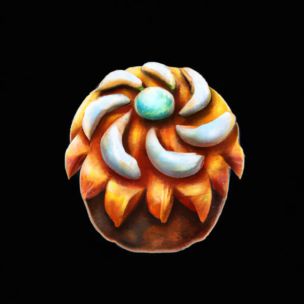 Prompt: muffin in the middle center of a black background, game item icon, 2d game asset, World of Warcraft, Guild Wars 2, digital hand painting concept art