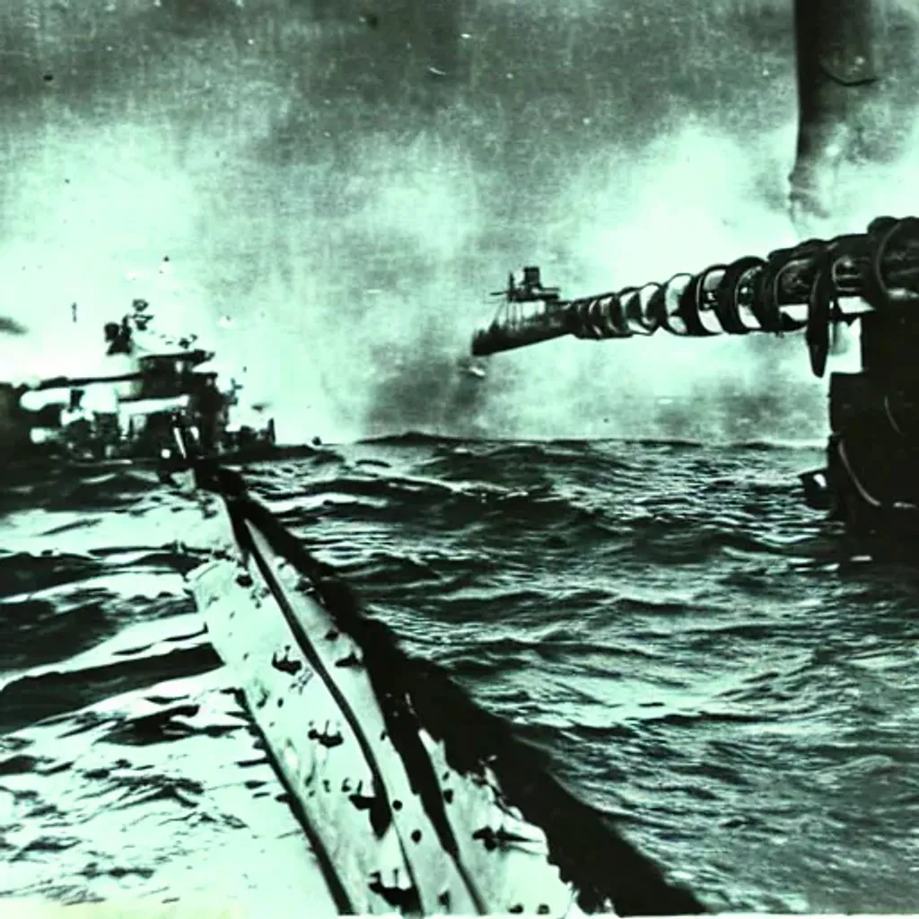 Prompt: depth charge attack from german u-boat sailor perspective inside submarine World War 2