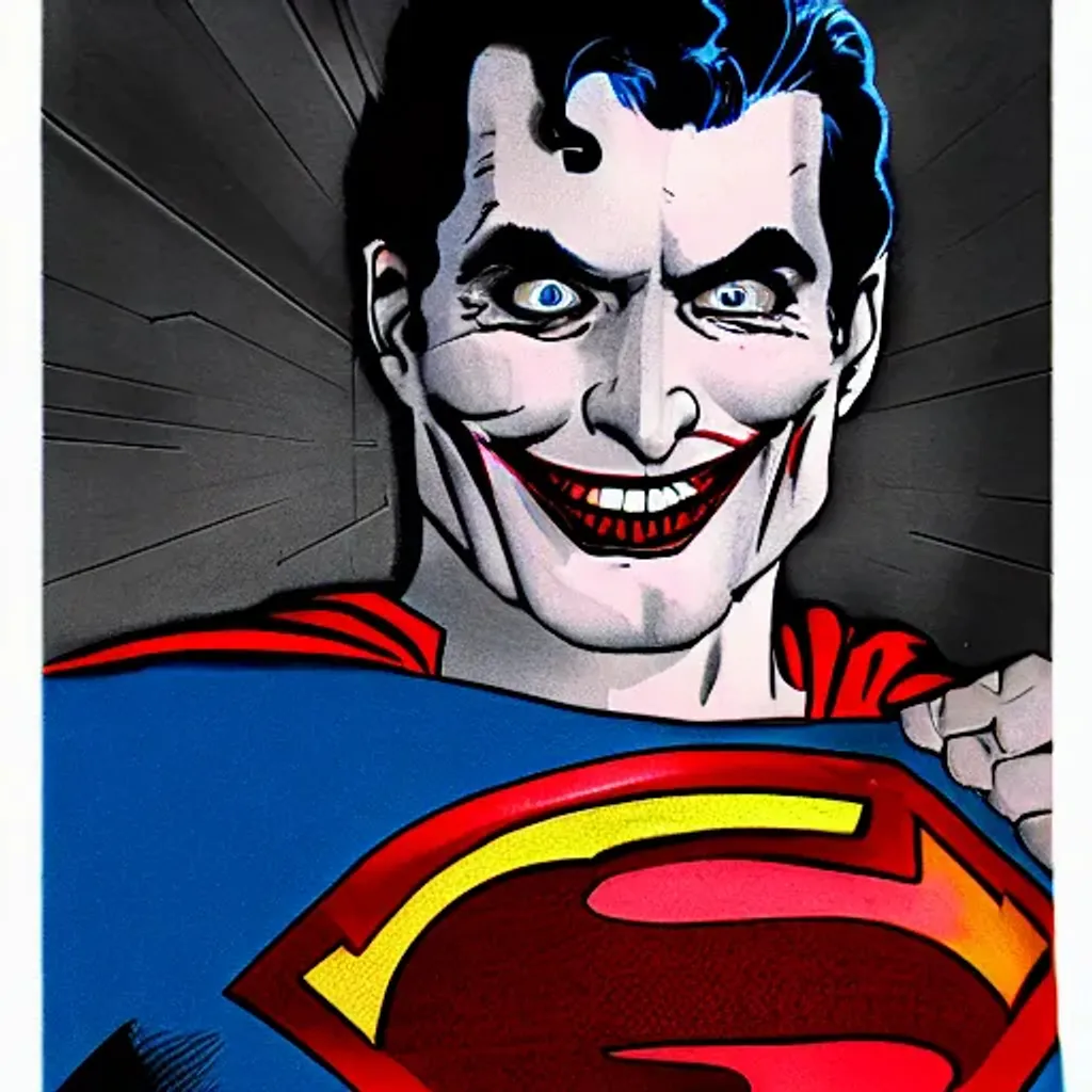 Prompt: Superman as the Joker