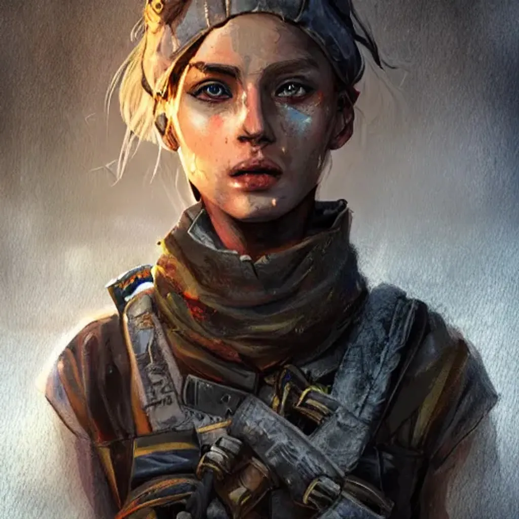 Prompt: A full portrait of a beautiful post apocalyptic offworld sapper, intricate, elegant, highly detailed, digital painting, artstation, concept art, smooth, sharp focus, illustration,