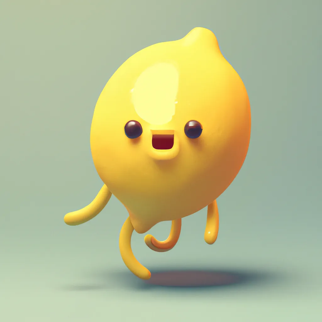 Prompt: cute lemon profile picture Character Design for in supermarket is gonna be bought, light in Redshift Render, Artstation trending