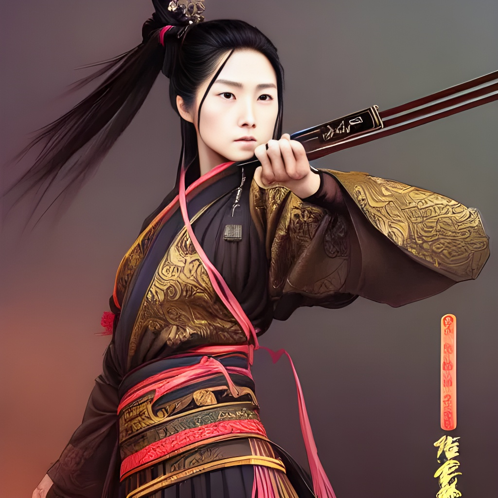 An epic fantasy wuxia illustration portrait of a bea... | OpenArt