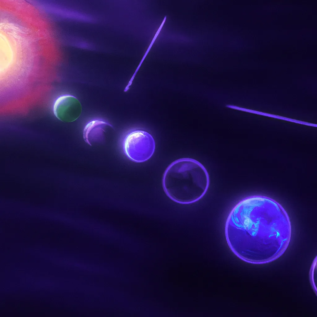 Prompt: 3d vaporwave render of a celestial solar system from heaven