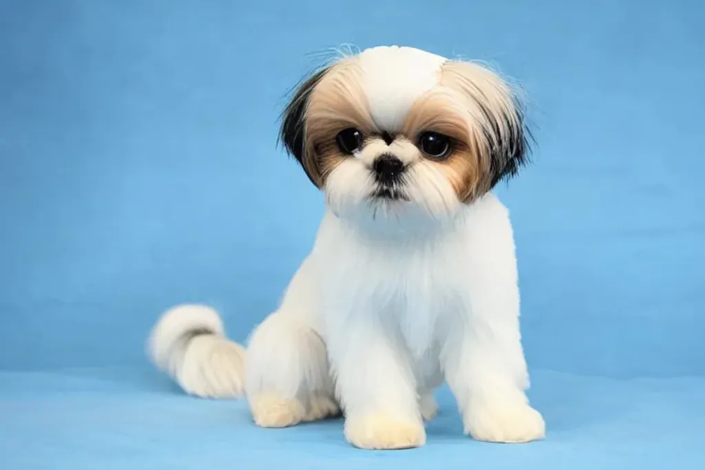 Prompt: Recreate base image as real shih tzu dog. Maintain pose.