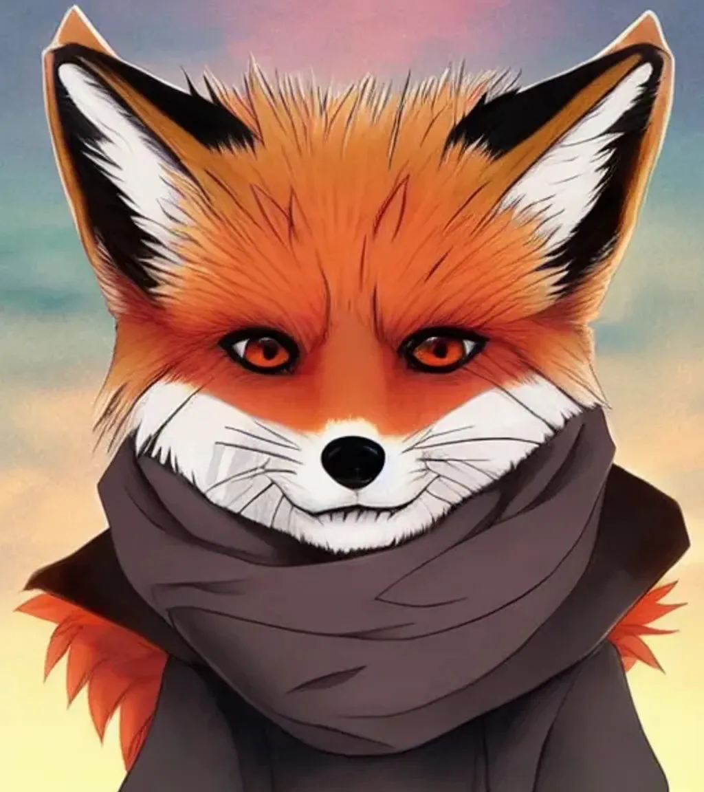 Prompt: Arthro anime Furry fox pfp 