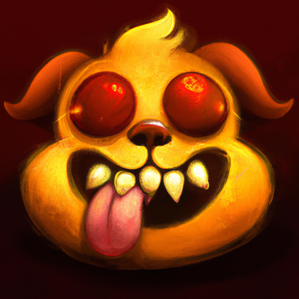 A cute and creepy pumpkin creature monster, dog-like... | OpenArt