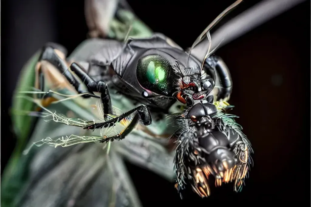 a hyper realistic sci fi insect macro photography, s... | OpenArt