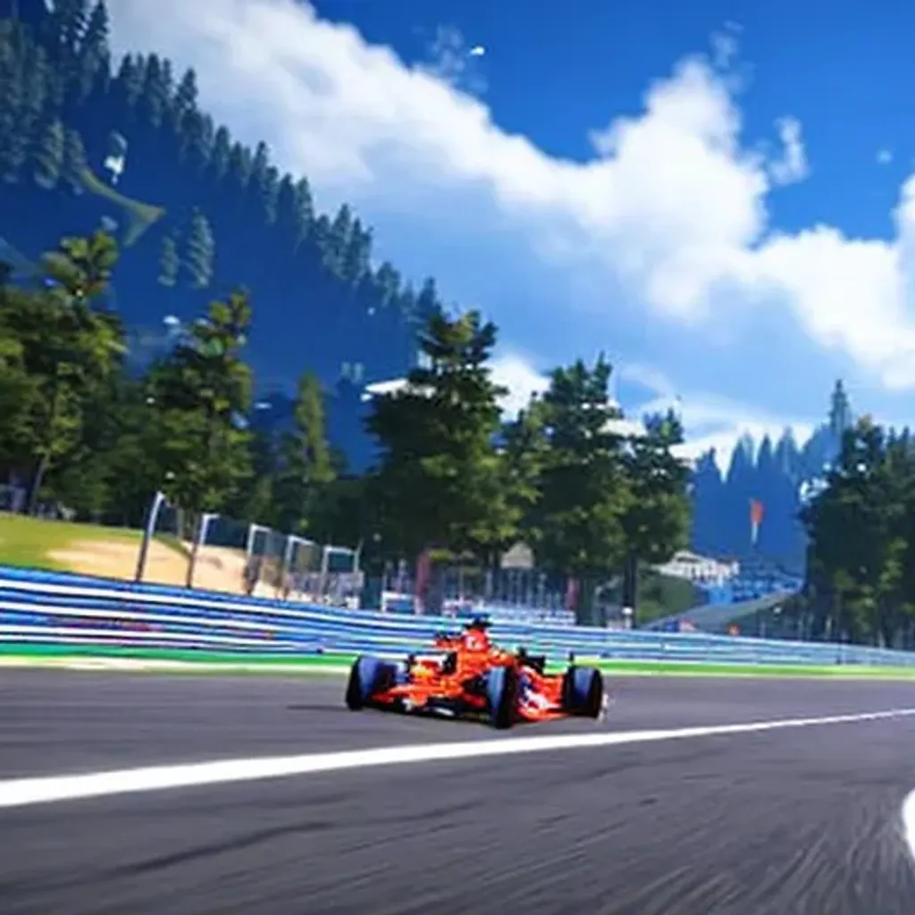 Formula 1 race taking place in Genshin Impact OpenArt