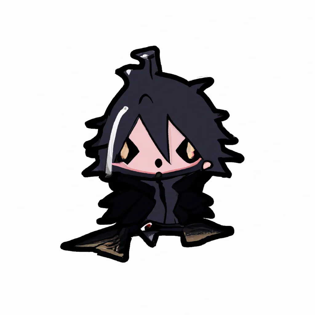 Prompt: an anthropomorphic axolotl wearing a black hoodie, cute, sticker illustration, cute face, chibi