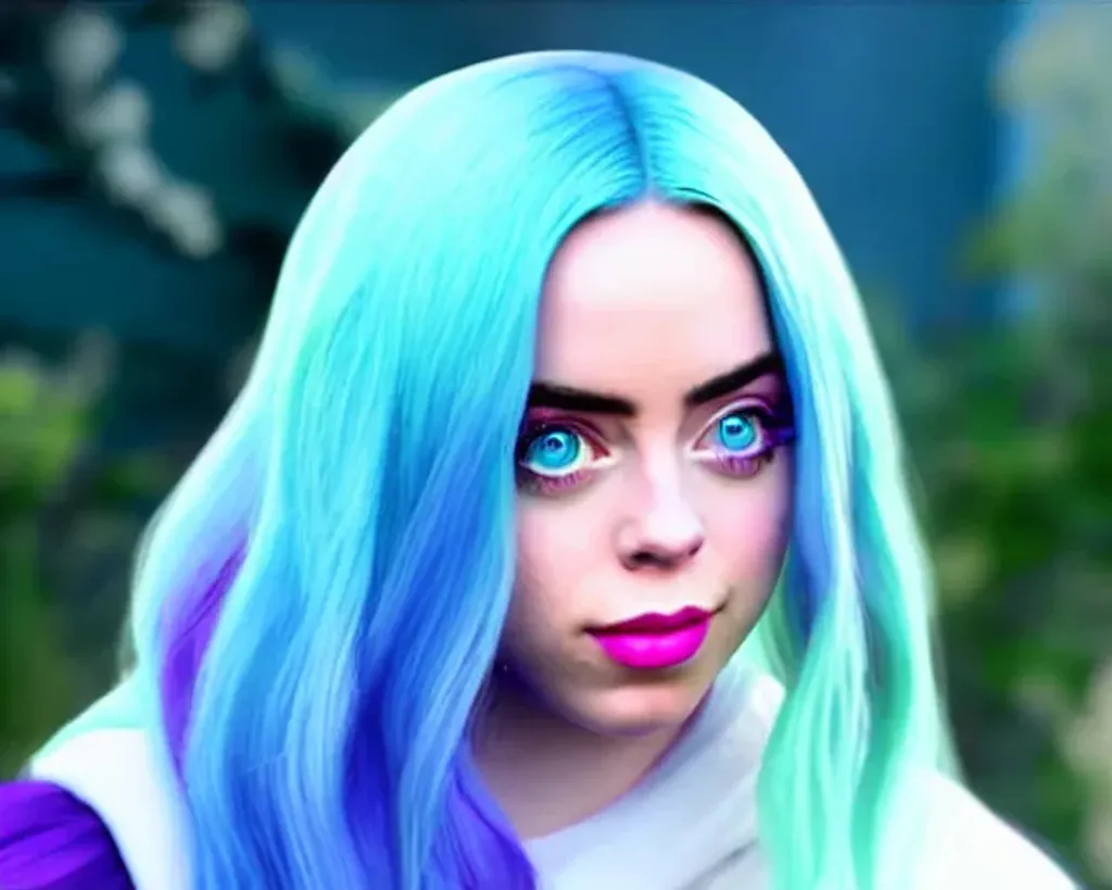 Prompt: Billie Eilish as a disney princess