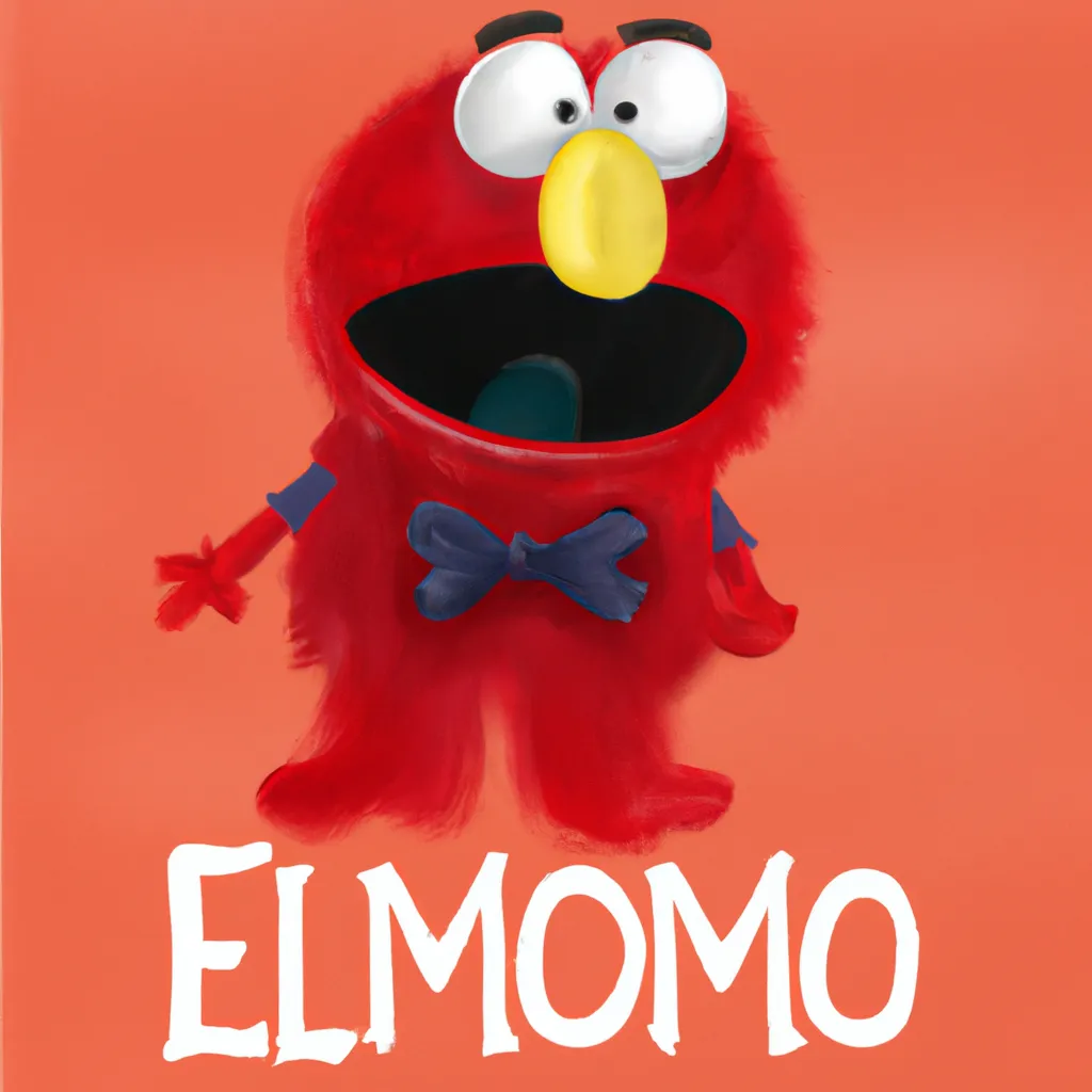 Prompt: Elmo in the style of Joey Ahlbum