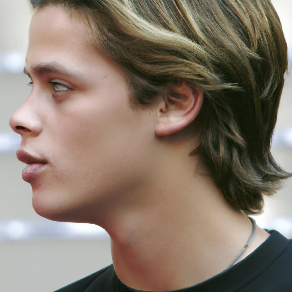 Prompt: Cole Sprouse 2006 side profile mugshot