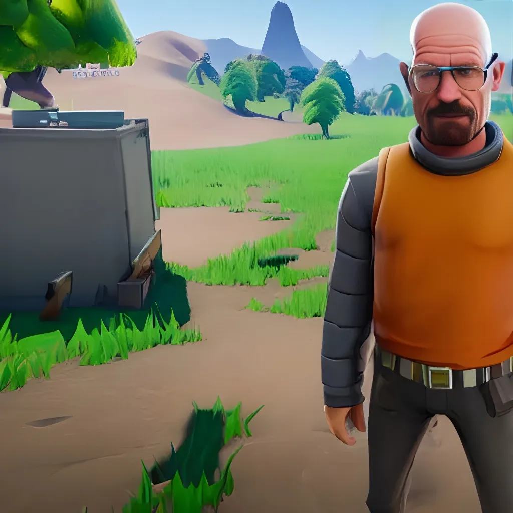 Prompt: Walter White in Fortnite