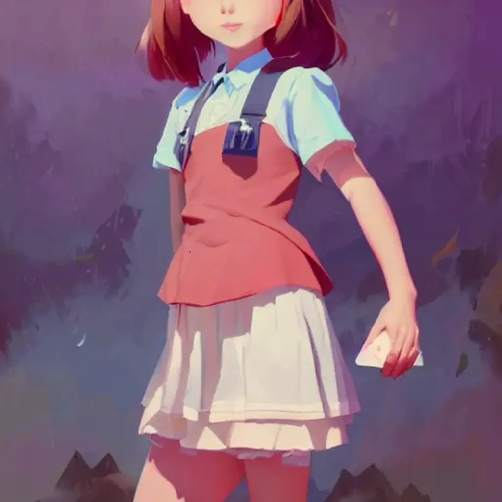 Prompt: full body beautiful and cute and aesthetic school girl greeting, very slightly smiling, wave a hand at the camera, perfect face, symmetric eyes, sharp focus, specular reflection, occlusion shadow, artstation, by ilya kuvshinov and jeremy lipking, light novel cover art, 3 d epic illustrations, symmetric bodyfull body beautiful and cute and aesthetic school girl greeting, very slightly smiling, wave a hand at the camera, perfect face, symmetric eyes, sharp focus, specular reflection, occlusion shadow, artstation, by ilya kuvshinov and jeremy lipking, light novel cover art, 3 d epic illustrations, symmetric body