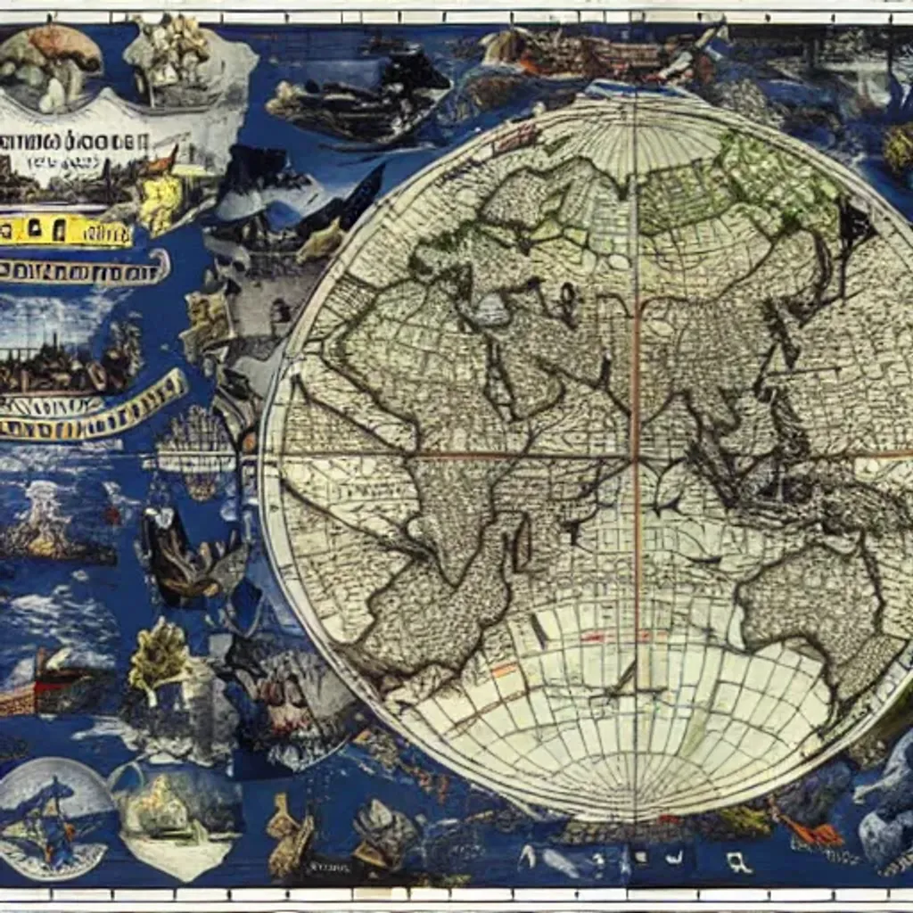 Prompt: real flat earth map