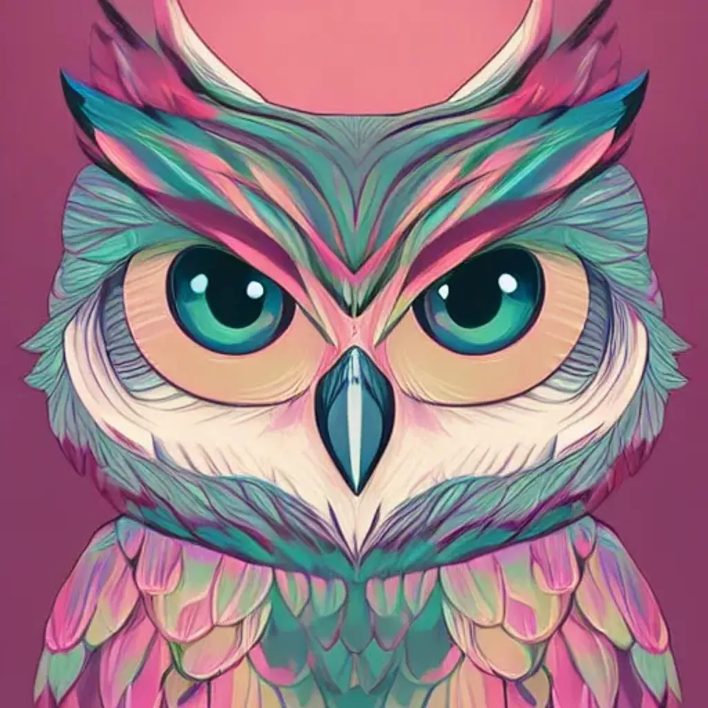 Prompt: cute owl, clean cel shaded vector art. shutterstock. behance hd by lois van baarle, artgerm, helen huang, by makoto shinkai and ilya kuvshinov, rossdraws, illustration, vaporwave