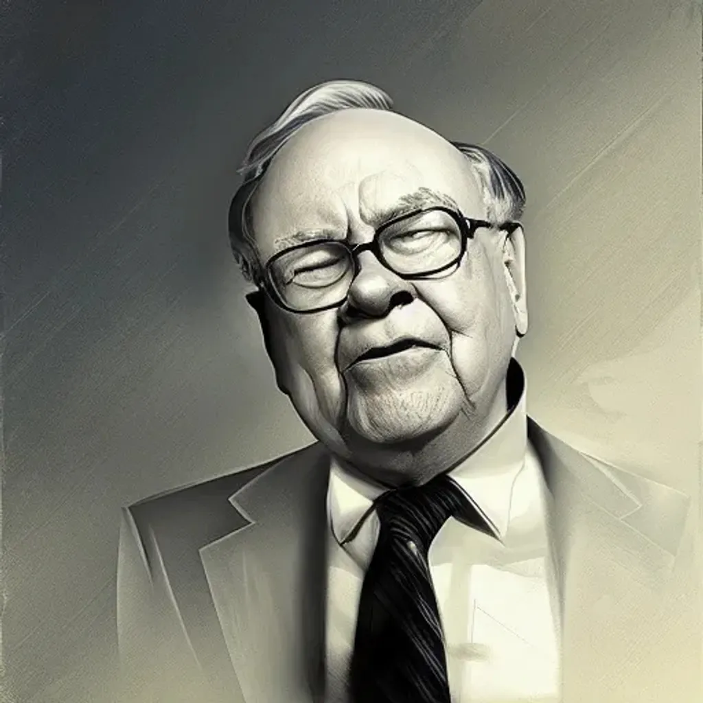 Prompt: Warren Buffet crying, high angle camera artwork by Sergey Kolesov