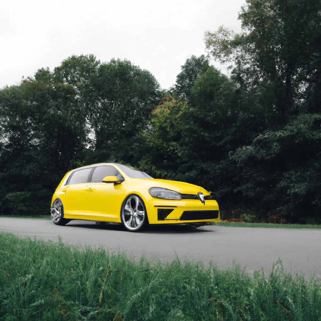 Prompt: a Lemon Volkswagen MK7 GTI