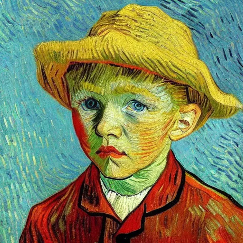 Prompt:  painting a child by vincent van gogh