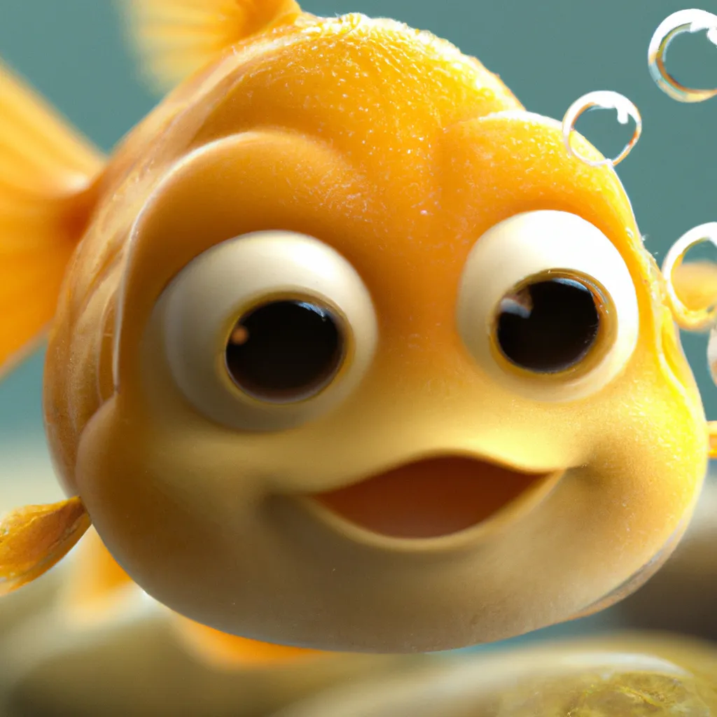 Prompt: Ultra high Quality photo |A cute little furry goldfish is serving Dali and Escher and Klarwein posing as cute furry little frog  monster| concept art | video game  character | saxophone  | flora fauna theme | fine details and expressions | Finding Nemo  movie | ultra high resolution octane  | Hanako Yamamoto  | subject centered | photo realistic | adjusted aspect ratio | upscale | by Artgerm Artstation Pixar Disney 