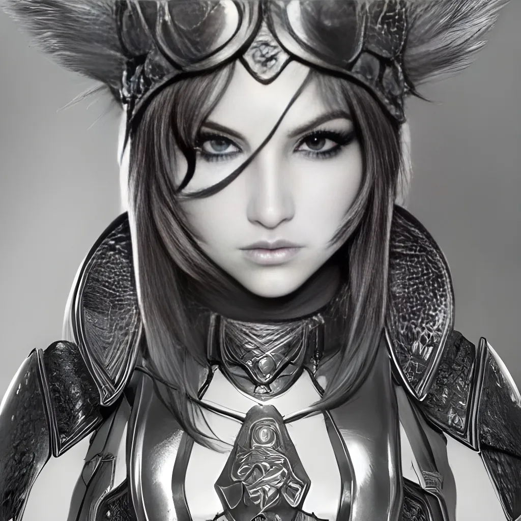 Prompt: -retrofuturistic sorceress, plate armor, dnd, highly detailed, detailed face, manga illustration, by artgerm, greg rut.