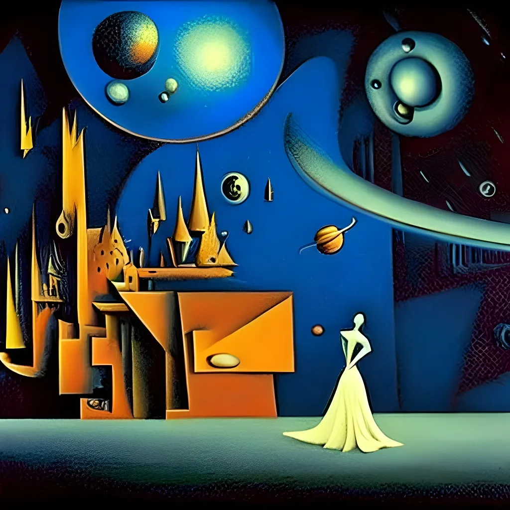 Prompt: Cinderella!

Impressive cubism Oil painting matte painting in the style of Dave McKean, Juan Gris, zdzisław beksiński, Tim Burton, Greg Rutkowski, Sho Murase, Dan Mumford. 

Inspired by outer space. 

Futuristic, epic, legendary,  cosmic, glowing, neon, cyberpunk, glitter, flashing, storms, milkyway, supernova, astronaut, space, galaxy, interstellar, universe, space, alien,  UFO, black hole, planets, holographic, astral, cinematic stunning intricate, mathematical, detailed, dramatic, atmospheric maximalist.