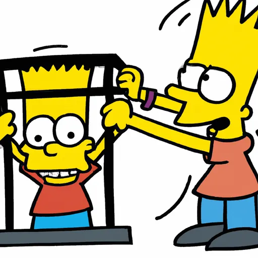 Prompt: Bart Simpson taking Hostages 