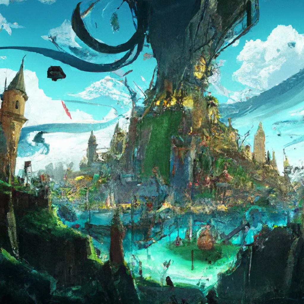 Detailed Vista Of A Bustling City With Fantasy Creat OpenArt detailed-vista-of-a-bustling-city-with-fantasy-creat-openart