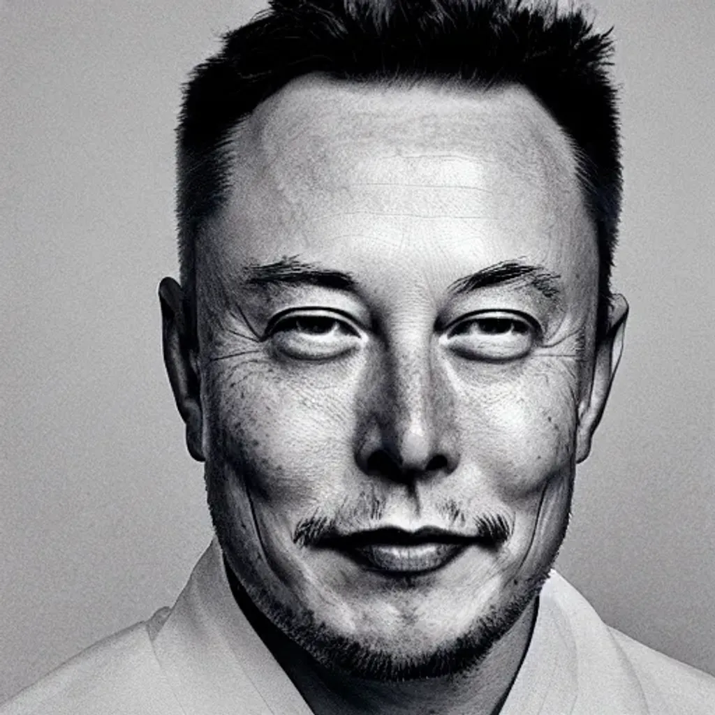 Prompt: portrait of very old elon musk with huge gray beard as a chinese shaolin priest