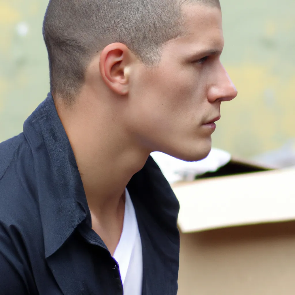 Prompt: Wentworth Miller side profile