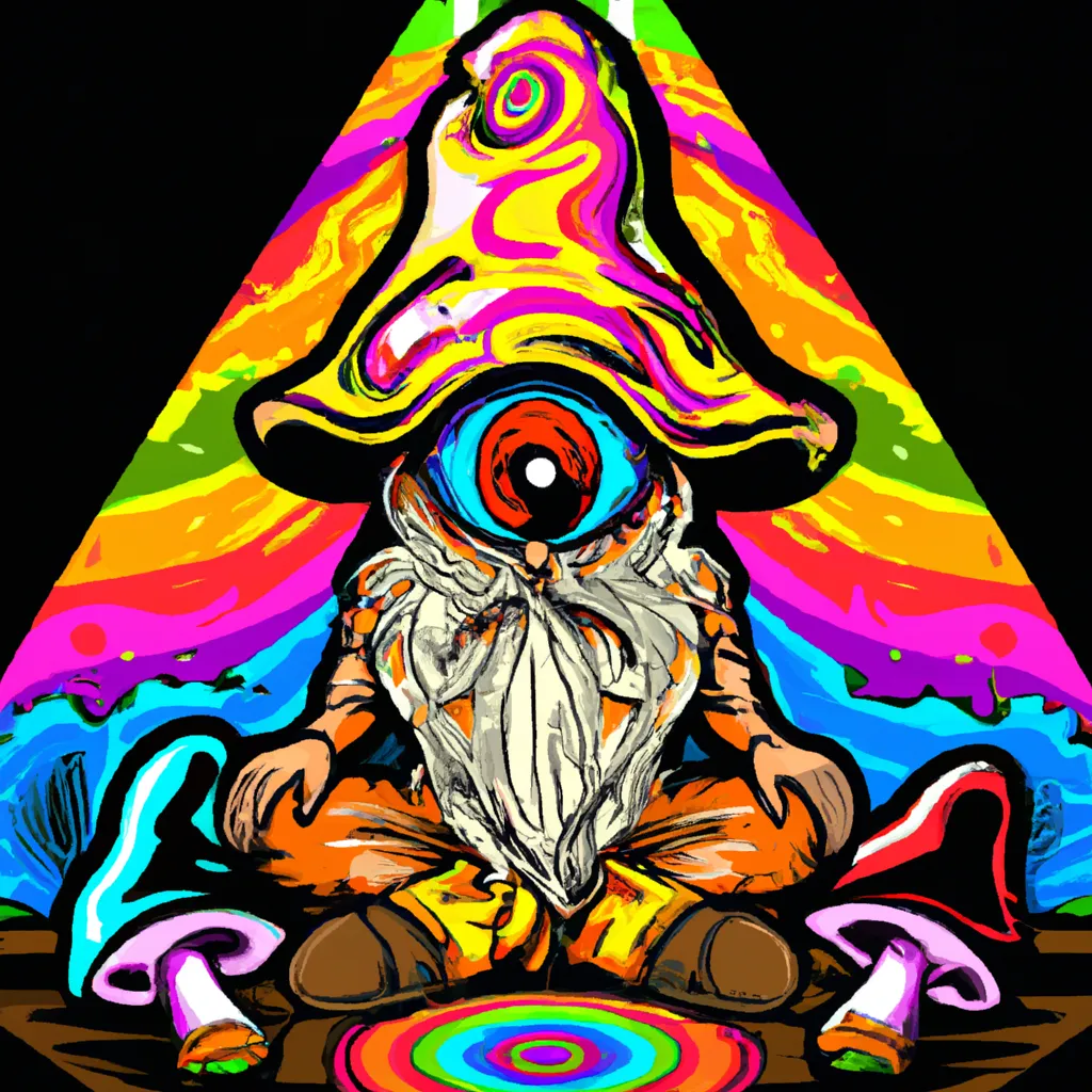 third eye mushroom character knome alchemy occult il... | OpenArt