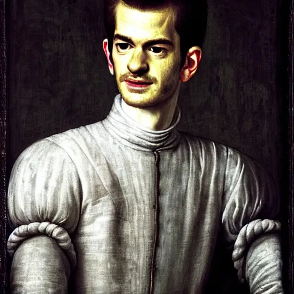 Prompt: Portrait of Andrew Garfield by Sofonisba Anguissola