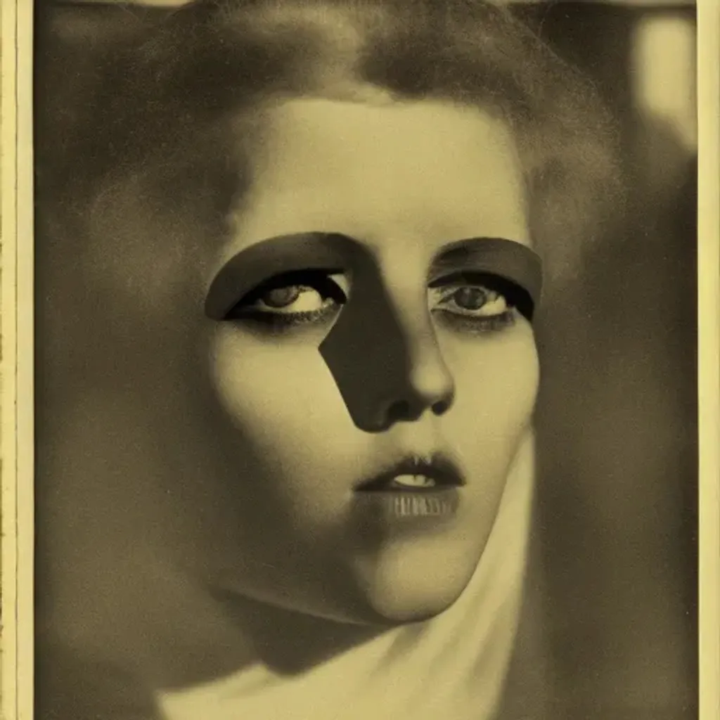 Prompt: 1920s German silent horror film still of the eye of ickberzi