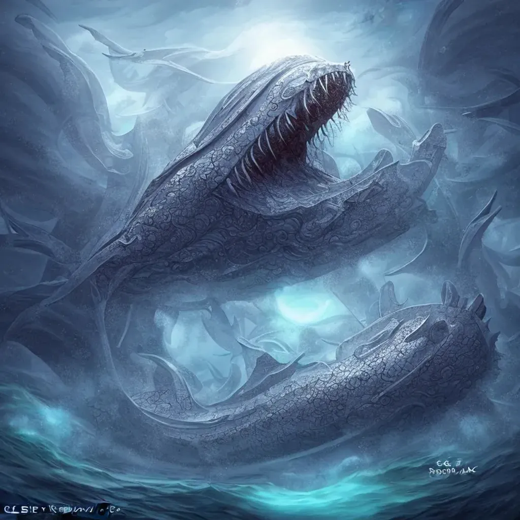 Prompt:  a leviathan emerging from under the seas, digital art, illustrated by greg rutkowski, max hay, rajmund kanelba, cgsociety contest winner