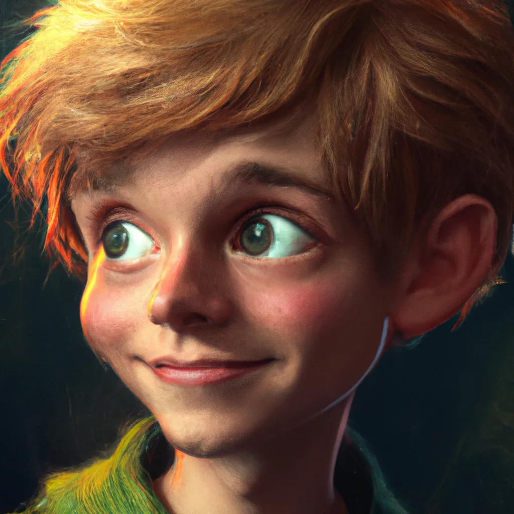 Prompt: Disney Pixar Peter pan portrait, blonde hair, green eyes, photorealistic, perfect composition, beautifully handsome detailed intricate insanely detailed octane render trending on artstation, 8 k artistic photography, photorealistic concept art, soft natural volumetric cinematic perfect light, chiaroscuro, award - winning photograph, masterpiece, oil on canvas, raphael, caravaggio, greg rutkowski, beeple, beksinski, giger, moody lighting, 8 k resolution, octane render, trending on artstation, by h. r. giger and greg rutkowski, haze, ultra-detailed, film photography, light leaks, Larry Bud Melman, trending on artstation, sharp focus, studio photo, intricate details, highly detailed, by greg rutkowski, Nikon D3100 | ISO 450 | focal length 50 mm (Sigma 50mm f1.5) | aperture f/4 | exposure time 1/250 Sec (DRI)