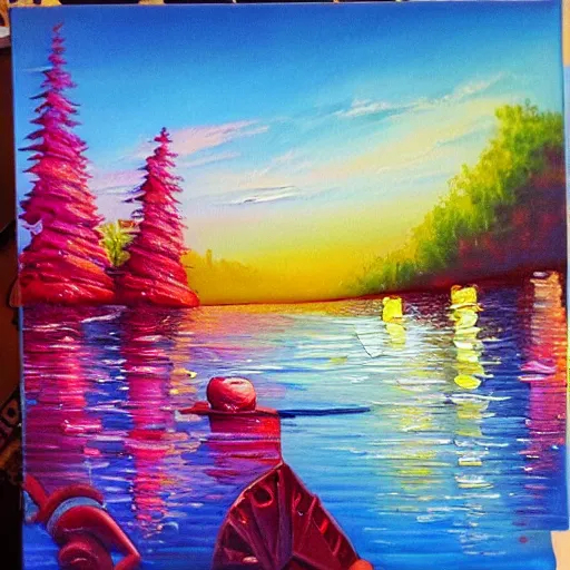 Oil painting dream world life is good OpenArt